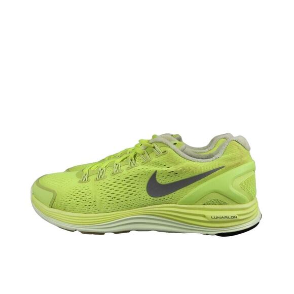Nike Shoes Womens 11.5 Athletic Trainers Running Lunarglide 4 Volt Reflective - Picture 6 of 15